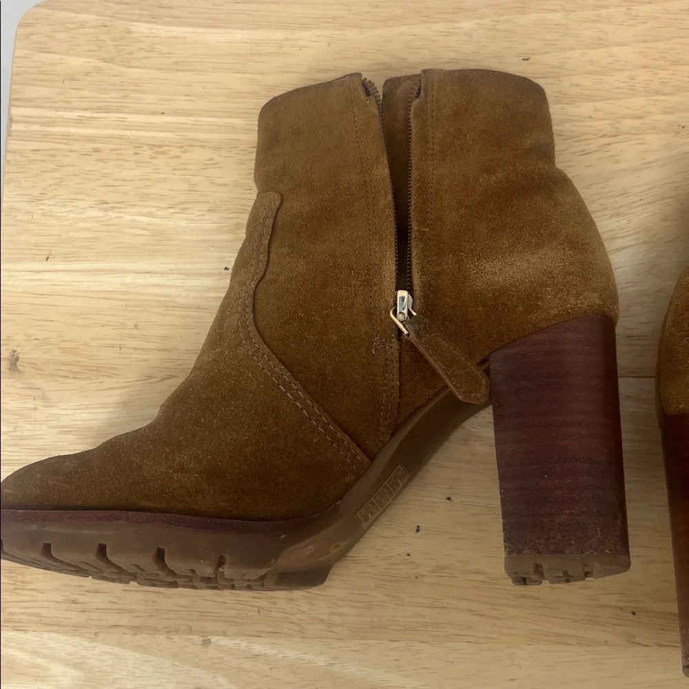 Tory Burch Brown Suede Ankle Boots